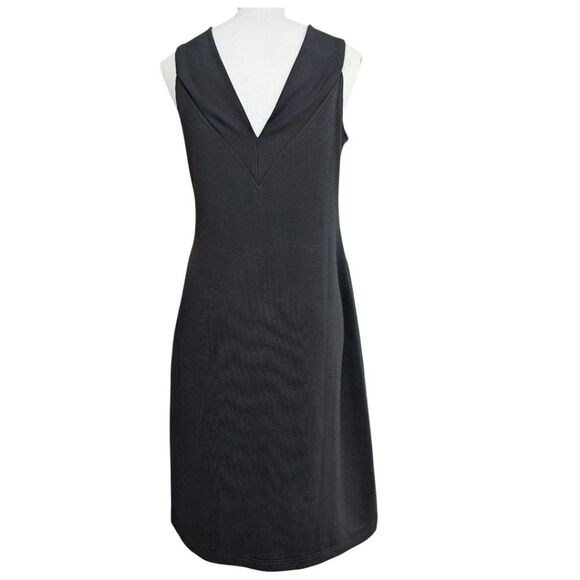 Quin Donnelly Black Cowl Neck Back  Vneck Sleeveless Dress. M - Picture 9 of 11
